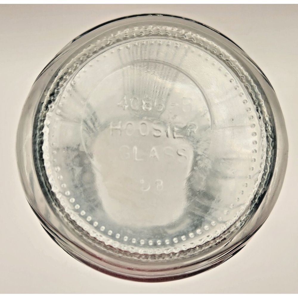 Vintage Hoosier Clear Glass Flower Vase w/"Harp" Pattern Number 4086-B. - Picture 4 of 8